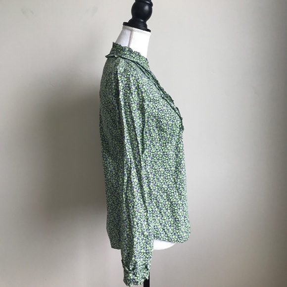 J. Crew floral green shirt button down Size XS - Picture 4 of 7